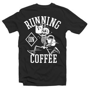 Running On Coffee Skull - Black